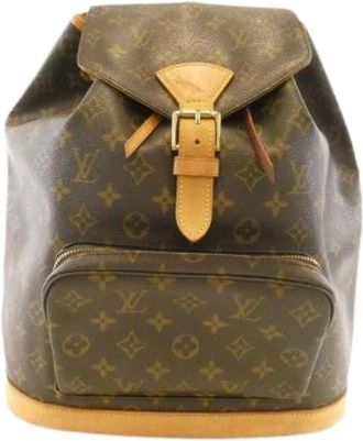 Louis Vuitton Pre-owned Backpacks, male, Brown, Size: ONE SIZE Pre-owned Monogram Montsouris Backpack
