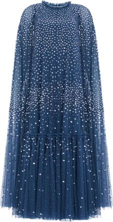 Needle & Thread Abito da sera con mantella - Blu