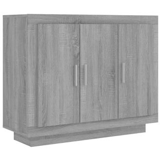 vidaXL Vidaxl - Aparador De Madera Contrachapada Gris Sonoma 92x35x75 Cm