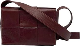 Bottega Veneta Pre-owned Cross Body Bags, female, Red, Size: ONE SIZE Pre-owned Leather Shoulder Bag