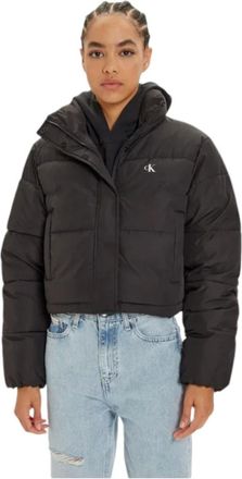 Calvin Klein Jeans Down Jackets, female, Black, Size: XL Short Puffer Jacket