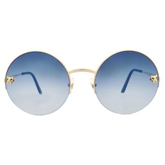 Cartier Panthere de Cartier Blue Round Ladies Sunglasses CT0022S 007 58