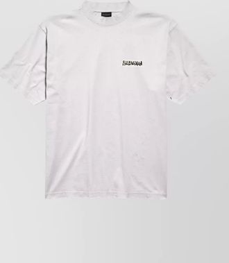 Balenciaga medium fit crew neck short sleeve t shirt