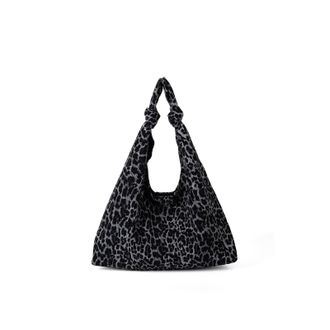 Generic Womens Leopard Print Handbag Lightweight Suede Shoulder Bag Cute Hobo Bags Magnetic Closure for Birthday, Travel, Work, 2025 2026 (Gray,One Size)