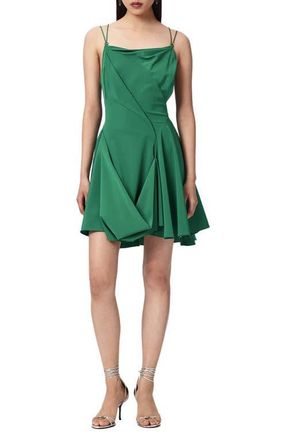 AllSaints Claire Strappy Minidress in Apple Green at Nordstrom, Size 12 Us