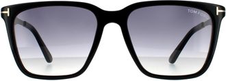 Tom Ford Square Shiny Black Blue Grey Gradient