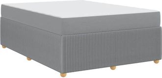 vidaXL Estructura De Cama Con Colch&oacute;n Gris Claro 140 X 200 Cm Tela Vidaxl