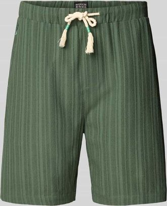 Scotch & Soda Regular Fit Sweatshorts mit elastischem Bund in Oliv, Größe XXL
