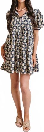 She + Sky Midnight Blossom Mini Dress In Navy Blue