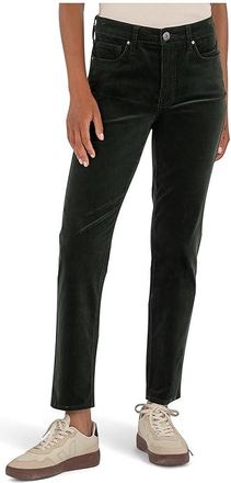 Kut from the Kloth Rachael Corduroy High-Rise Fab Ab Mom Regular Hem-Long in Dark Forest Womens Dress Pants Dark Forest : 16 29