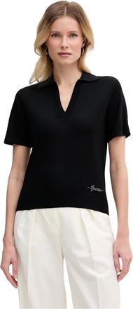 Guess Tops, Dames, Zwart, XS, Wol, Stormi Polo Sweater