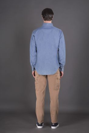 Moorer Mens Light Blue Button Down Shirt