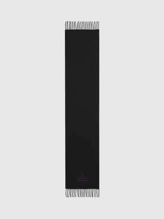 Vivienne Westwood Wool Scarf with Contrast Logo and Fringes