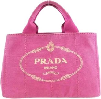 Prada Pre-owned Tote Bags, female, Pink, Size: ONE SIZE Pre-owned Vintage Tote Bag