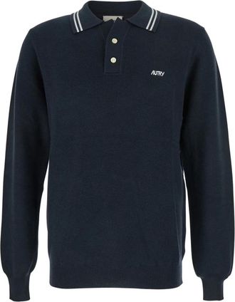 Autry Tops, Heren, Blauw, M, Gebreide Tops voor Mannen