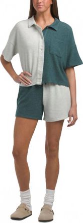 Gilli Color Block Loungewear Set - Regular & Plus In Heather Grey