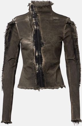 Rick Owens Gary distressed denim jacket