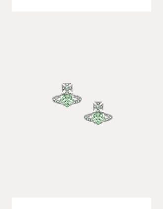 Vivienne Westwood Womens Ariella Earrings Sliver - Green - Size: OS