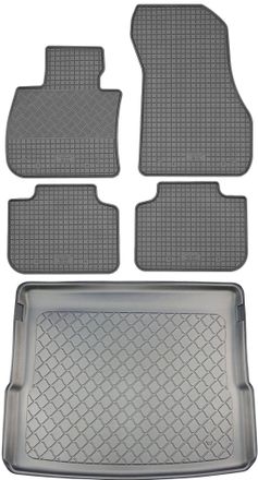 OEM Bmw X1 F48 Suv (5 Puertas) A Partir De Marzo De 2020. Juego: Alfombrillas De Goma Para Coche + Alfombrilla Para Maletero