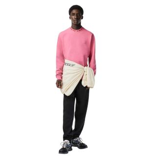 Lacoste Heren-sweatshirt met logo en dubbelzijdig ontwerp (Roze)