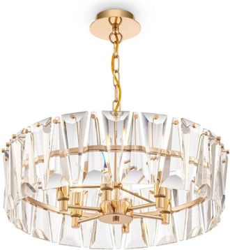 Maytoni Puntes Moderna L&aacute;mpara De Techo Colgante Cil&iacute;ndrica Dorada Puntes De 6 Luces - Maytoni