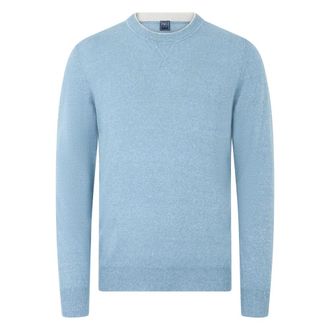 Fedeli Cashmere Knitwear, male, Blue, Size: M Versatile Casual Sweatshirt