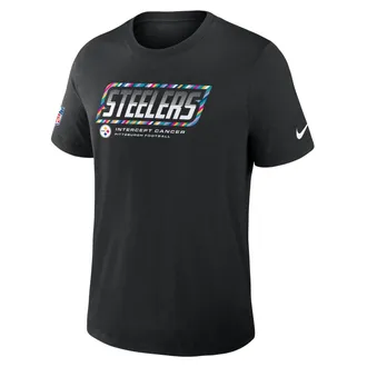 Nike Pittsburgh Steelers Crucial Catch Sideline Nike Mens Dri-FIT NFL T-Shirt in Black | 034J00AZUS-F9R