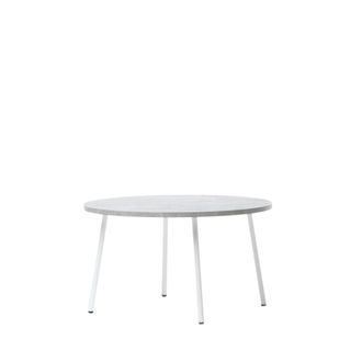 Klast Mesa de centro fija de madera blanco 70x40 cm