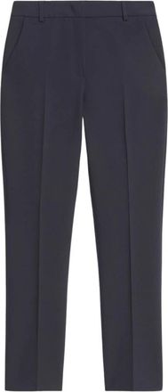 Max Mara Cady Cigarette Broek - Dames - Slim Fit Broeken - Blauw - XS - Broeken