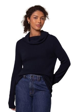 Celtic & Co. British Supersoft Slouchy Cowl Neck in Dark Navy at Nordstrom, Size Medium