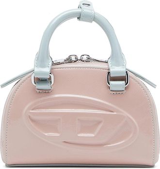 Diesel 1DR Dome-Mini crossbody bag with naplak effect - Crossbody Bags - Woman - Pink