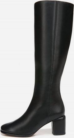 Vince Womens Maggie Knee High Leather Boot In Black