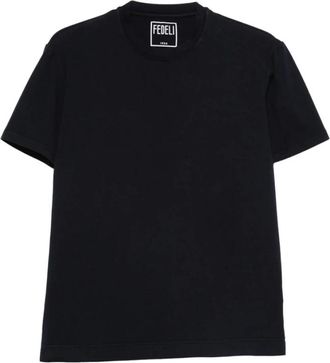 Fedeli T-shirt met ronde hals - Heren - T-shirts - Blauw - 4XL - Tops