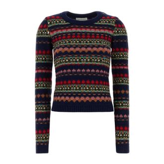 Dries Van Noten Geborduineerde wollen trui - Dames - Truien - Veelkleurig - Maat: S Wol