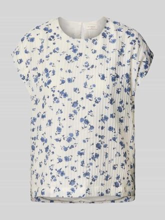 Moss Copenhagen Regular Fit Blusentop mit Strukturmuster Modell Falisha in Rauchblau, Gr&ouml;&szlig;e XL