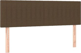 vidaXL Cabeceros 2 Unidades Tela Marr&oacute;n Oscuro 72x5x78/88 Cm Vidaxl