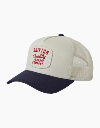 Brixton Mens Brixton Mens Hubal Netplus Trucker Cap - White - Size: ONE size