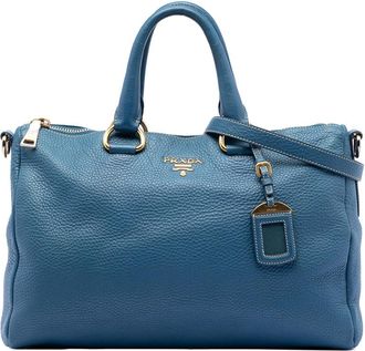 Prada Pre-owned Prada Vitello Daino Zip Top Satchel Y6ZLLU6AOBGWJERG