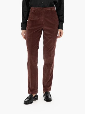 BRIGLIA 1949 Pantaloni a sigaretta in velluto arancio