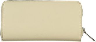 Calvin Klein Logo Embroidered Wallet - Beige