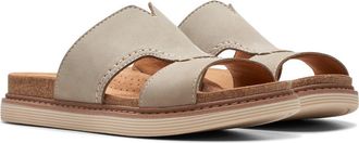 Clarks Arwell Slide Sandal in Stone Nubuck at Nordstrom Rack, Size 7.5