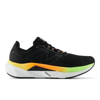 New Balance Womens FuelCell Propel v5 in Black/Orange/Green Synthetic, size 3.5 Narrow