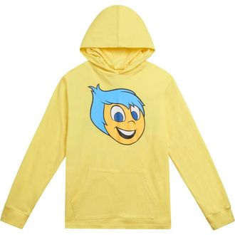 Disney Inside Out Long Sleeve Hooded T-Shirt in Joy Yellow at Nordstrom, Size Xx-Large