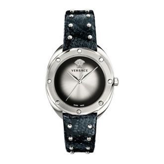 Versace Shadov Watch - Dames - Horloges - Grijs - ONE Size - Leer - Accessoires