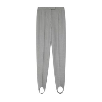 Dries Van Noten Broeken, Dames, Grijs, L, Wol, 0109612061 Slim-fit Broek