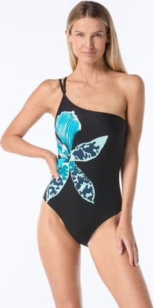Vince Camuto One Shoulder One-Piece Swimsuit in Black at Nordstrom, Size 12