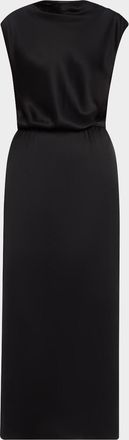 Giorgio Armani Cap-Sleeve Double Silk Satin Gown