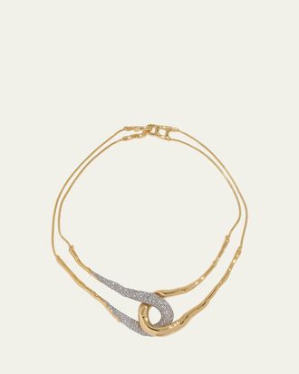 Alexis Bittar Solanales Crystal Interlock Necklace