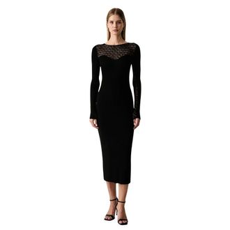 Patrizia Pepe Abito midi in maglia - - Dresses - Donna - Nero - M