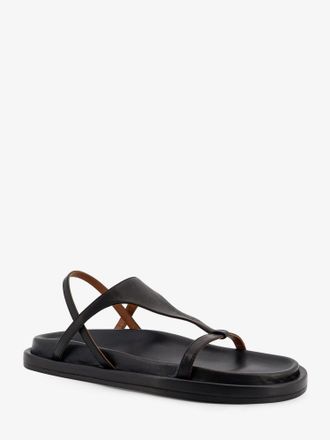 ATP Atelier Womens Leather Sandals Ultimo Black